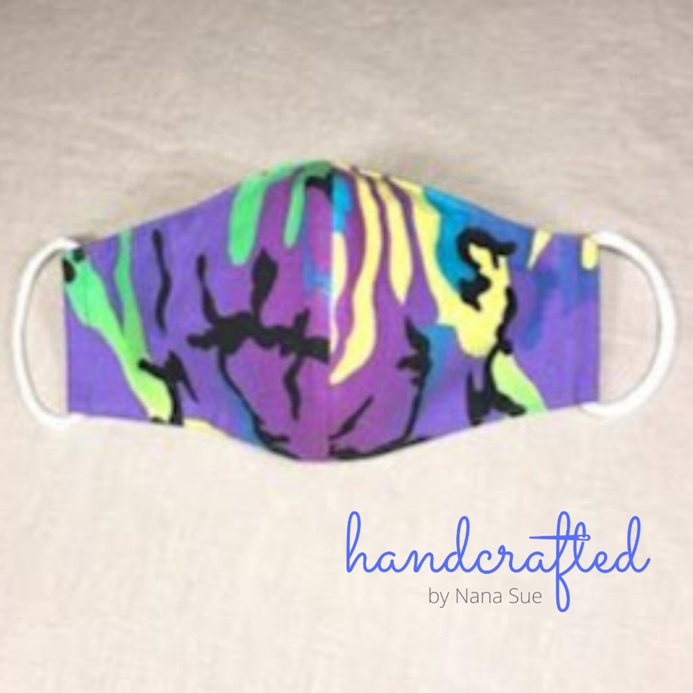 1 Only Available -RAINBOW CAMO Fabric Mask